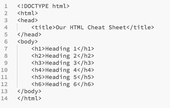 html headings