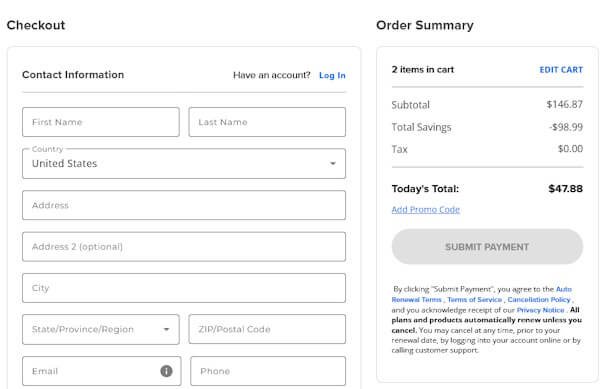 Create an account